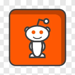 reddit square line icon