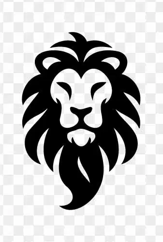 roaring lion head graphic