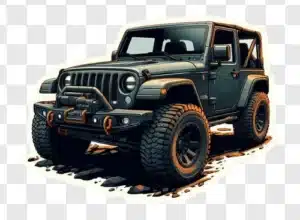rugged jeep with winch design