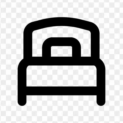 single bed flat icon