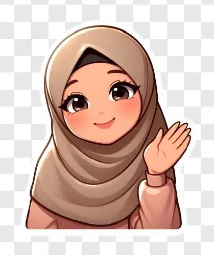 smiling hijab woman