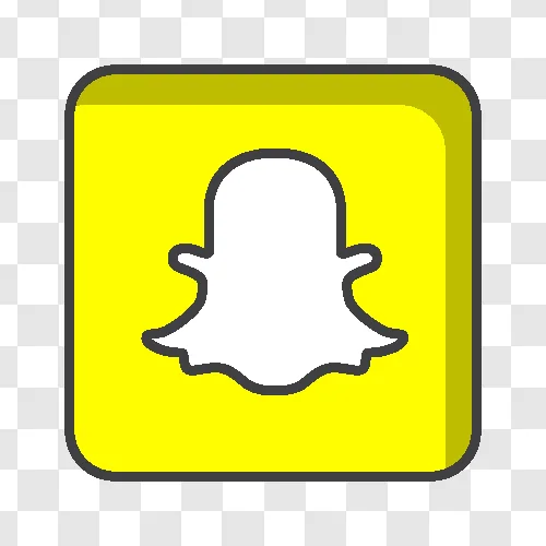 snapchat square line icon