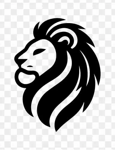 stylized lion face
