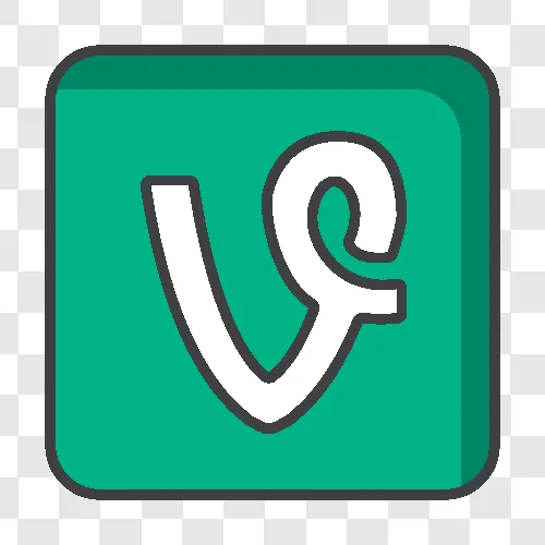 vine square line icon