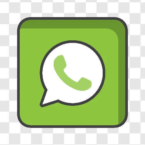 whatsapp square line icon