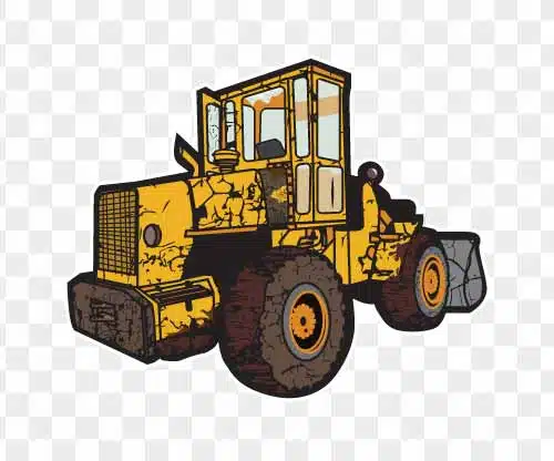 wheel loader vector illustration