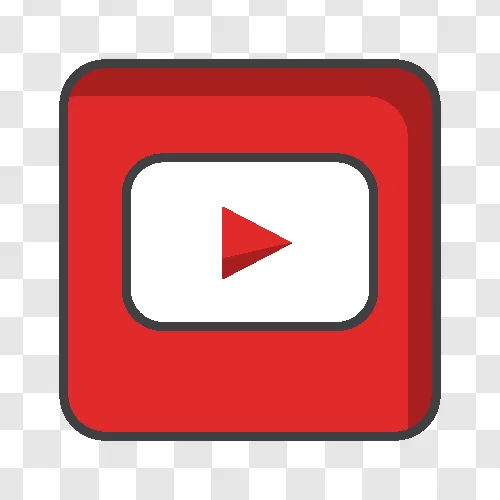 youtube square line icon