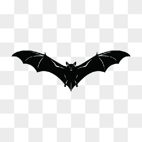black bat flying silhouette halloween decoration