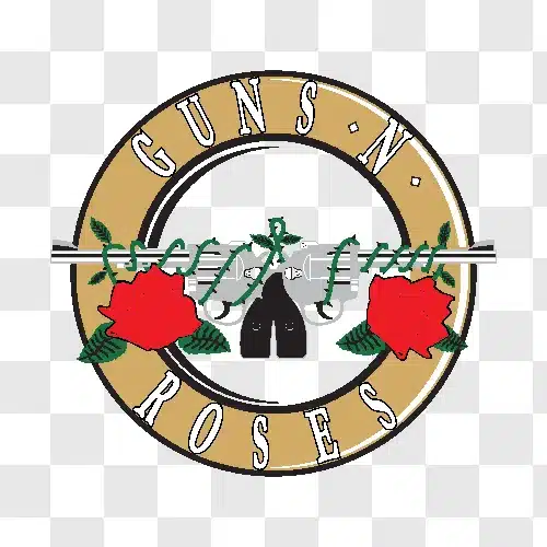 Portachiavi PhunkZ Guns N' Roses – Logo Gnr Steampunk In Vetro E Metallo, Fatto A Mano, Argento