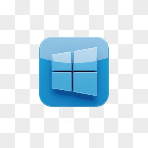 windows logo icon blue square background