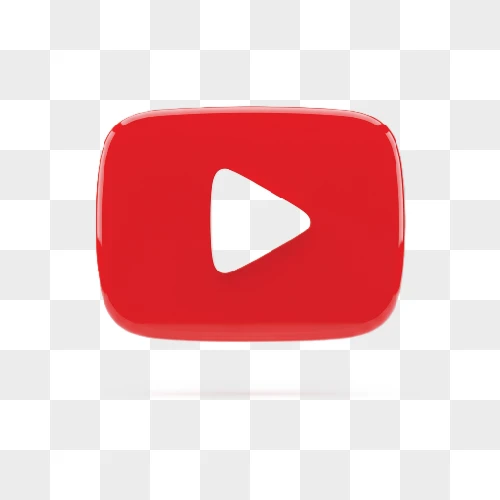 youtube play button icon isolated