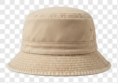 a beige bucket hat made of cotton fabric edited