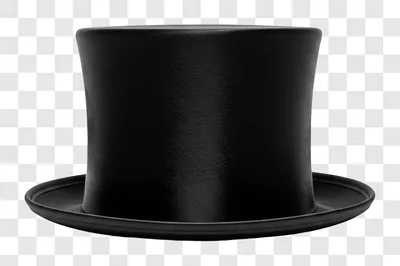 a classic black top hat isolated on a white background edited