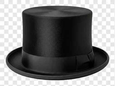 a classic black top hat with a satin band edited