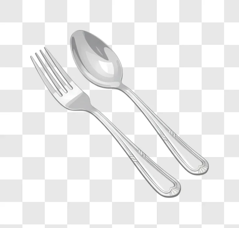 a silver fork and spoon edited