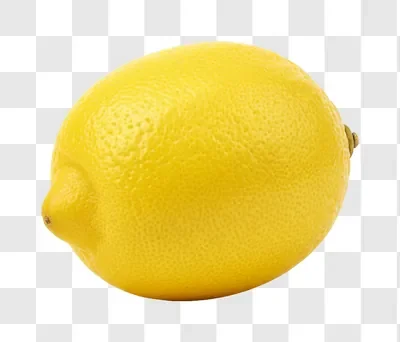 a single bright yellow lemon isolated on a white background