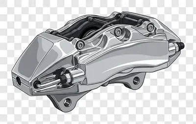 automotive brake caliper metal component illustration