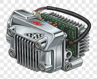 automotive electronic control unit with heat sink and circuit board edited edited