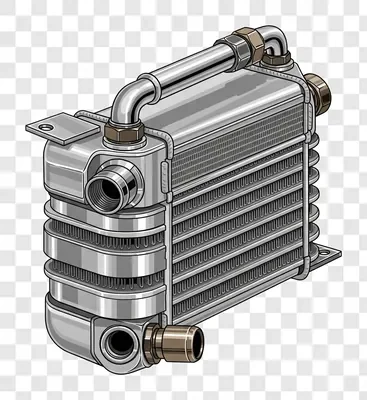 automotive oil cooler heat exchanger component   1