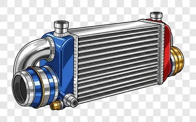 automotive turbo intercooler system component illustration edited edited