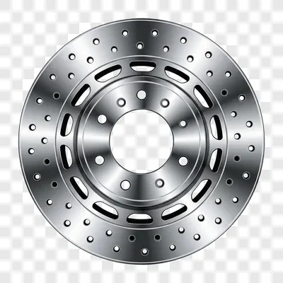 automotive brake disc with ventilation holes