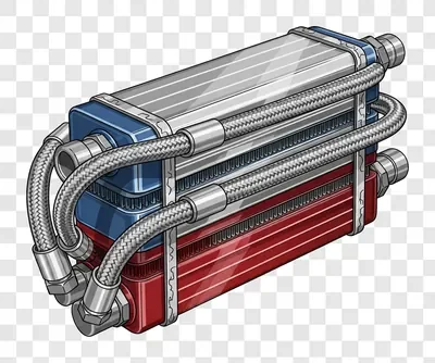 automotive oil cooler with braided hoses and fittings edited edited