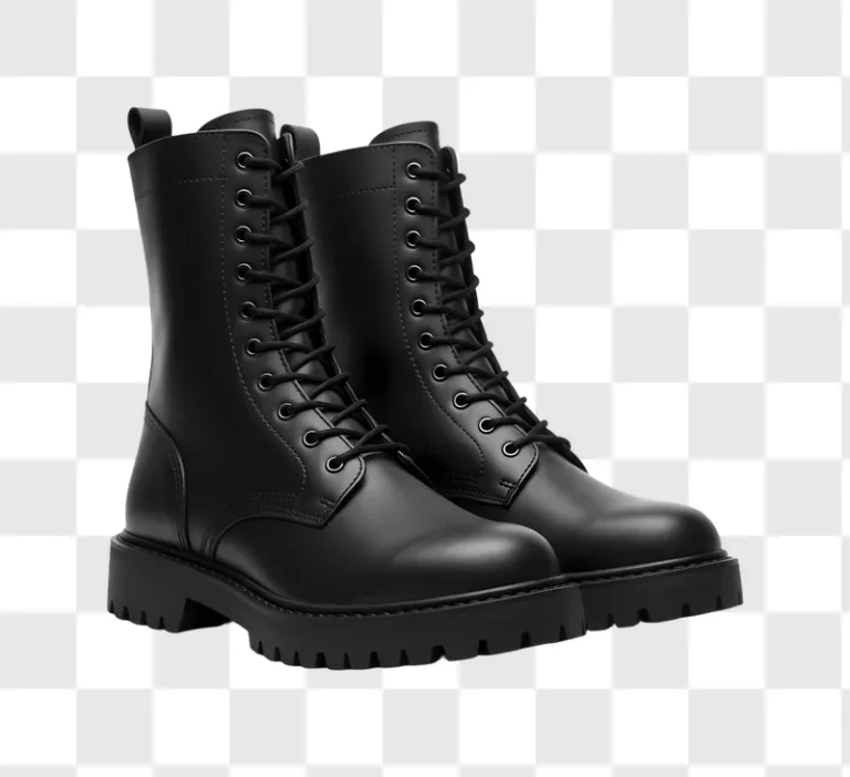 black leather lace up combat boots for women edited