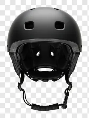 black matte skateboard helmet with straps