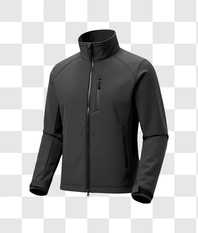 black softshell jacket for outdoor activities edited