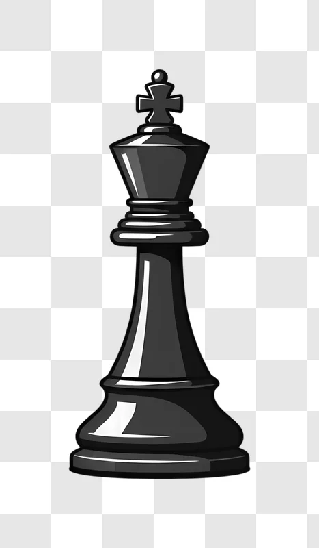 black chess king piece edited