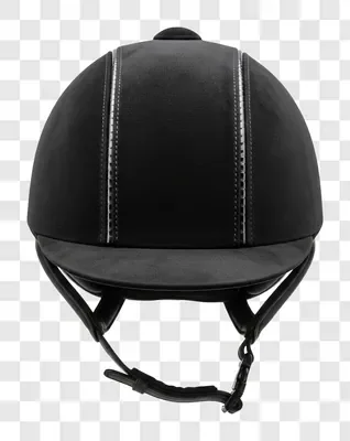 black equestrian riding helmet with chin strap for safety