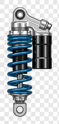 blue coilover shock absorber for motorcycle suspension system