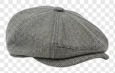 classic grey plaid newsboy cap for men