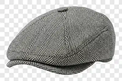 classic herringbone flat cap for men
