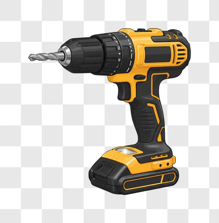 cordless power drill with battery and drill bit edited