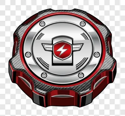 custom fuel cap with winged lightning bolt emblem edited edited