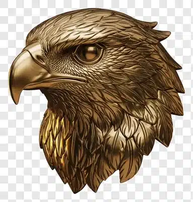 detailed bronze eagle head sculpture luxurious bird of prey edited edited