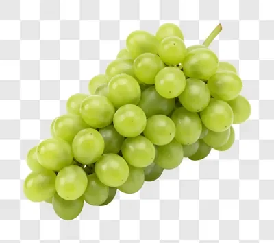 fresh green grapes bunch isolated white background healthy food