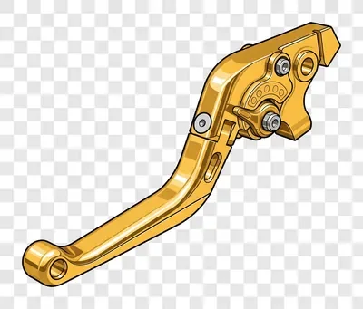 gold motorcycle clutch lever with adjustable mechanism