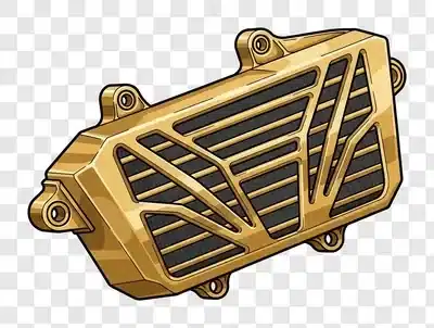 golden motorcycle part with intricate design edited edited