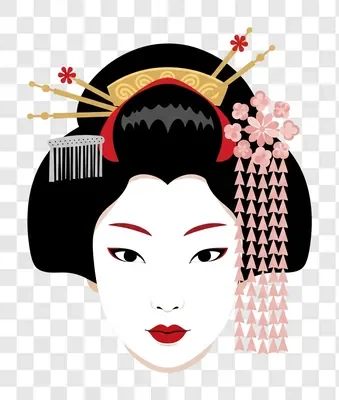 japanese geisha woman traditional hairstyle makeup portrait