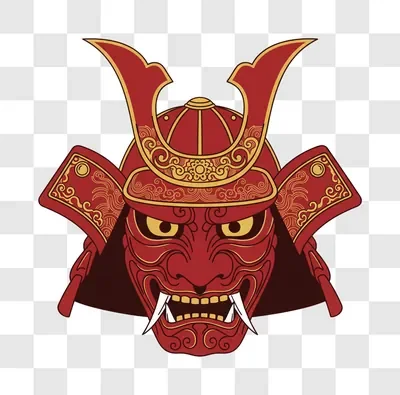 japanese samurai warrior mask with fierce expression edited edited