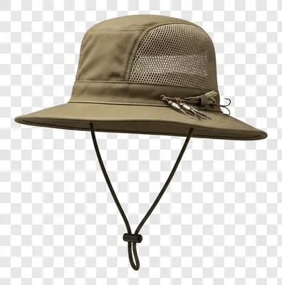 khaki bucket hat with mesh for breathability and chin strap