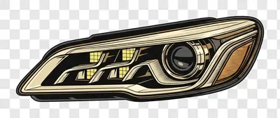 modern car headlight with led technology