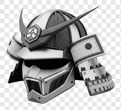 modern samurai helmet futuristic design