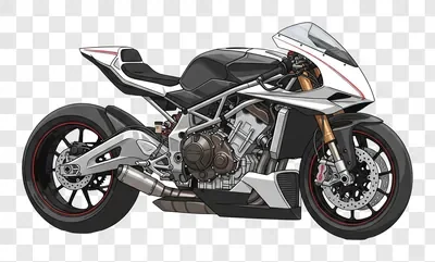 modern sport motorcycle side view isolated