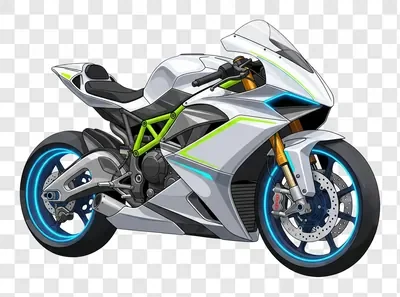 modern sport motorcycle with sleek design and blue accents