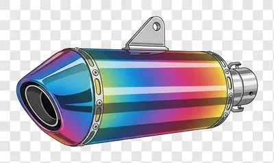 motorcycle exhaust muffler with rainbow chrome finish edited edited