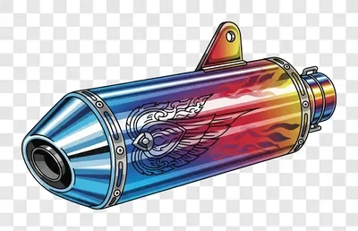 motorcycle exhaust pipe with flame design