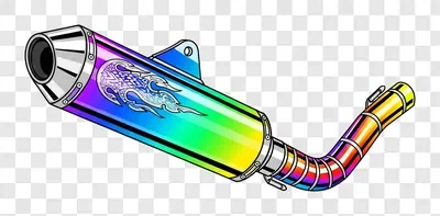 motorcycle exhaust pipe with rainbow chrome finish edited edited